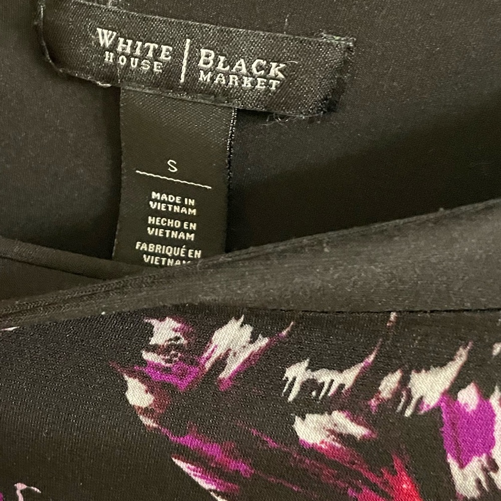 WHBM Black and Purple Lined Dress. Small. - Picture 3 of 9